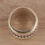Sterling silver spinner ring, 'Royal Trance' - Dot Motif Sterling Silver Spinner Ring from India (image 2b) thumbail