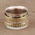 Sterling silver and brass spinner ring, 'Energetic Quintet' - Sterling Silver and Brass Spinner Ring from India (image 2) thumbail