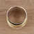 Sterling silver and brass spinner ring, 'Energetic Quintet' - Sterling Silver and Brass Spinner Ring from India (image 2b) thumbail