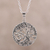 Sterling silver pendant necklace, 'Pious Om' - Sterling Silver Om Tree Pendant Necklace from India (image 2) thumbail