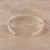 Manschettenarmband aus Sterlingsilber, 'Simple Gleam'. - Einfaches Manschettenarmband aus Sterlingsilber aus Indien