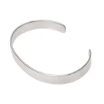 Sterling silver cuff bracelet, 'Simple Gleam' - Simple Sterling Silver Cuff Bracelet from India