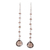Smoky quartz dangle earrings, 'Morning Drops' - 4 Carat Smoky Quartz Dangle Earrings from India