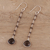 Smoky quartz dangle earrings, 'Morning Drops' - 4 Carat Smoky Quartz Dangle Earrings from India (image 2b) thumbail