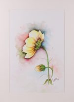 'Yellow Wonder' - Signed Realist Painting of a Yellow Flower from India