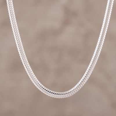 Halskette aus Sterlingsilber - Omega-Kettenhalskette aus Sterlingsilber aus Indien