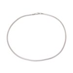 Sterling silver chain necklace, 'Omega Appeal' - Sterling Silver Omega Chain Necklace from India