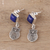 Pendientes colgantes de lapislázuli - Pendientes colgantes de búho de lapislázuli de la India