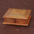 Brass inlay wood jewelry box, 'Creative Delight' - Brass Inlay Wood Jewelry Box Crafted in India (image 2b) thumbail