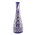 Ceramic decorative vase, 'Royal Retreat in Blue' - Leaf Motif Ceramic Decorative Vase in Blue from India