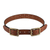 Leather belt, 'Antique Double Buckle' - Handcrafted Leather Belt in Chestnut from India (image 2a) thumbail