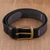 Men's leather belt, 'Suave Style' - Men's Leather Belt in Black from India thumbail