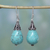 Sterling silver and calcite dangle earrings, 'Divine Drops' - Sterling Silver and Calcite Dangle Earrings from India