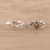 Citrine and sterling silver rings, 'Golden Glory' (pair) - Citrine and Sterling Silver Rings from India (Pair)