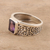 Amethyst ring, 'Purple Glisten' - Sparkling Amethyst Ring from India (image 2b) thumbail