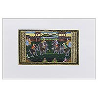 'Royal Match' - Cultural Folk Art Painting from India