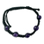 Quartz beaded macrame bracelet, 'Purple Shambhala' - Purple Quartz Beaded Macrame Bracelet from India