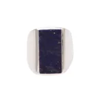 Men's lapis lazuli ring, 'Blue Obelisk' - Men's Lapis Lazuli Ring Crafted in India