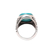 Men's sterling silver and reconstituted turquoise ring, 'Turquoise Vibe' - Men's Sterling Silver and Oval Recon. Turquoise Ring (image 2d) thumbail