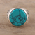 Men's sterling silver and reconstituted turquoise ring, 'Circular Vein' - Men's Sterling Silver and Circular Recon. Turquoise Ring (image 2) thumbail