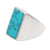 Men's reconstituted turquoise ring, 'Classy Man' - 925 Sterling Silver and Reconstituted Turquoise Men's Ring thumbail