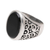 Men's onyx ring, 'Magical Vibes' - Handcrafted Sterling Silver and Onyx Men's Ring from India thumbail