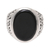 Men's onyx ring, 'Magical Vibes' - Handcrafted Sterling Silver and Onyx Men's Ring from India (image 2c) thumbail
