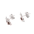 Rhodium plated smoky quartz stud earrings, 'Nature Leaf' - Rhodium Plated Sterling Silver Smoky Quartz Stud Earrings (image 2c) thumbail