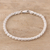 Sterling silver chain bracelet, 'Serpentine Gleam' - Sterling Silver Serpentine Chain Bracelet from India