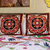 Embroidered cotton cushion covers, 'Modern Art' (pair) - Embroidered Handwoven Cotton Cushion Covers (Pair) thumbail