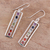 Multi-gemstone dangle earrings, 'Shimmering Chakra' - 925 Sterling Silver Multi-Gemstone Chakra Dangle Earrings