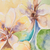 'Lily Enthrall I' - Signed Watercolor Painting of Yellow Lilies from India (image 2b) thumbail
