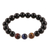 Onyx and tiger's eye beaded stretch bracelet, 'Midnight Enchantment' - Handmade Tiger's Eye and Onyx Beaded Stretch Bracelet thumbail
