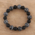 Obsidian and onyx beaded stretch bracelet, 'Nature's Beauty' - Artisan Crafted Obsidian and Onyx Beaded Stretch Bracelet (image 2b) thumbail