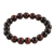 Onyx and tiger's eye beaded stretch bracelet, 'Evening Intrigue' - Artisan Crafted Tiger's Eye and Onyx Beaded Stretch Bracelet thumbail
