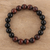Onyx and tiger's eye beaded stretch bracelet, 'Evening Intrigue' - Artisan Crafted Tiger's Eye and Onyx Beaded Stretch Bracelet (image 2b) thumbail