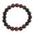 Onyx and tiger's eye beaded stretch bracelet, 'Evening Intrigue' - Artisan Crafted Tiger's Eye and Onyx Beaded Stretch Bracelet (image 2c) thumbail