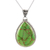 Sterling silver and composite turquoise pendant necklace, 'Green Bliss' - Teardrop Composite Turquoise and Sterling Silver Necklace (image 2c) thumbail