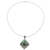 Malachite pendant necklace, 'Green Kite' - Natural Malachite and Sterling Silver Pendant Necklace thumbail