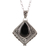 Onyx pendant necklace, 'Black Kite' - Kite-Shaped Onyx Pendant Necklace from India (image 2c) thumbail