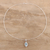 Rhodium plated blue topaz pendant necklace, 'Glistening Sky' - 3-Carat Rhodium Plated Blue Topaz Pendant Necklace (image 2b) thumbail