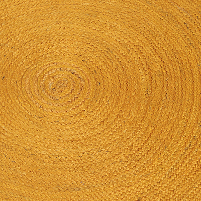 Alfombra de yute (3 pies de diámetro) - Alfombra redonda de yute tejida a mano en maíz (3 pies de diámetro)