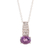 Amethyst pendant necklace, 'Timeless Sparkle' - 3-Carat Amethyst Pendant Necklace from India