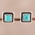 Calcite stud earrings, 'Sky Frame' - Square Calcite Stud Earrings Crafted in India thumbail