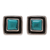 Calcite stud earrings, 'Sky Frame' - Square Calcite Stud Earrings Crafted in India (image 2a) thumbail