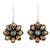 Citrine dangle earrings, 'Floral Glitter' - Citrine and Composite Turquoise Dangle Earrings from India