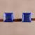 Lapis lazuli stud earrings, 'Contemporary Corners' - Square Lapis Lazuli Stud Earrings from India thumbail