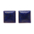 Lapis lazuli stud earrings, 'Contemporary Corners' - Square Lapis Lazuli Stud Earrings from India