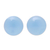 Chalcedony stud earrings, 'Gemstone Orbs' - Round Blue Chalcedony Stud Earrings from India (image 2a) thumbail