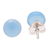 Chalcedony stud earrings, 'Gemstone Orbs' - Round Blue Chalcedony Stud Earrings from India (image 2c) thumbail